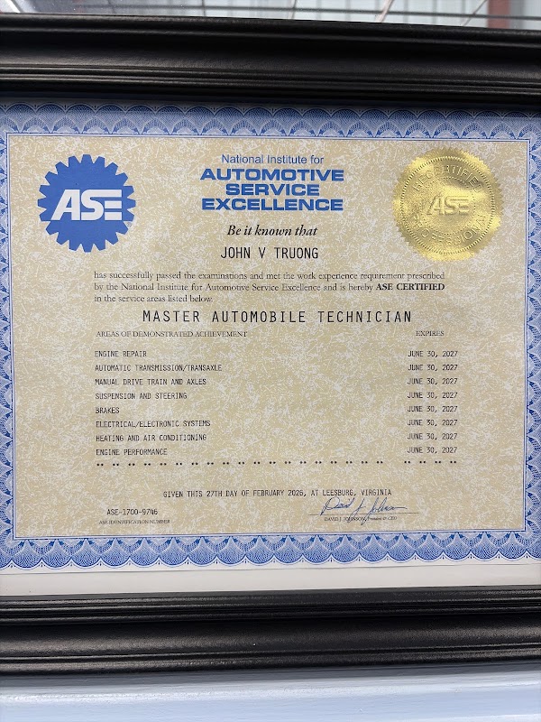 ASE Master Certified